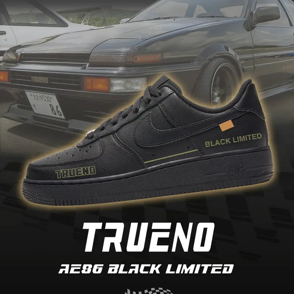 AE86 Trueno Black Limited V.1 Initial D Low Top Shoes