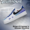 Brian O'Conner's Skyline Fast and Furious Low Top Shoes