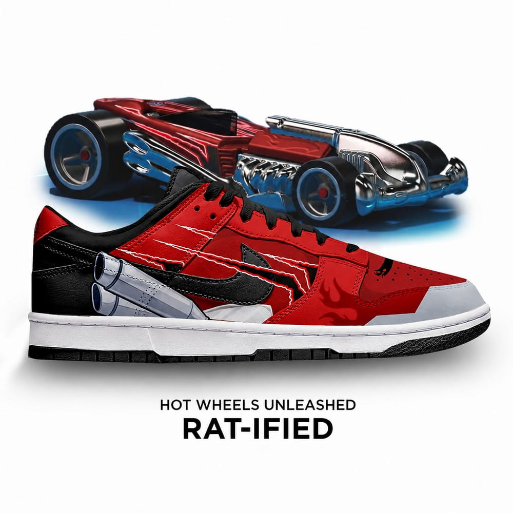 Rat - Ified Hot Wheel Unleashed New Low Top Shoes