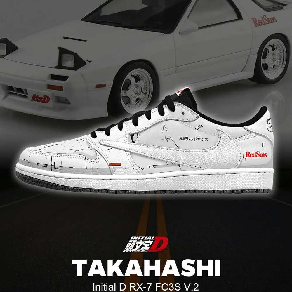 Keisuke Takahashi RX-7 FC3S V.1 Initial D Low Top Shoes