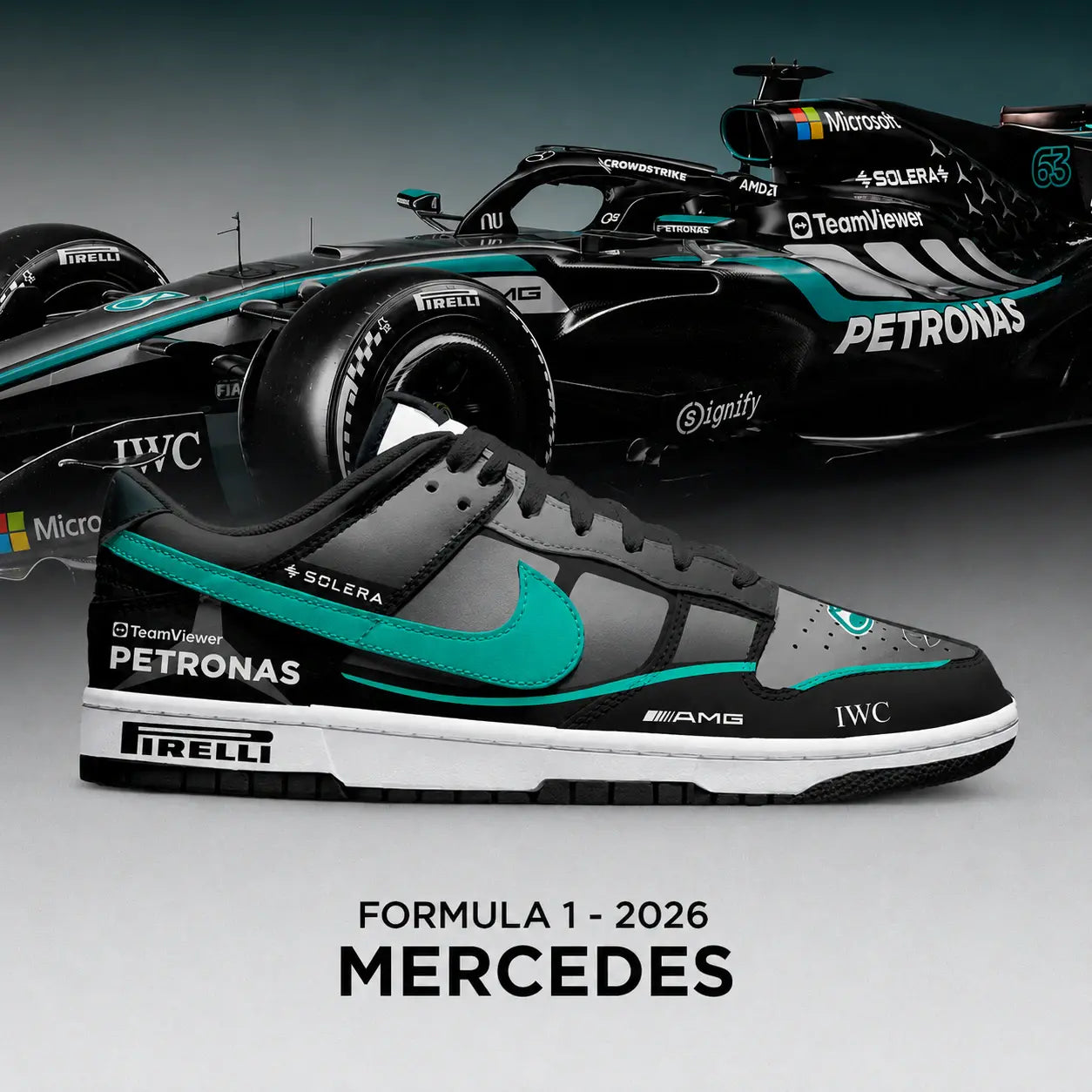 Mercedes Formula 1 New Low Top Shoes