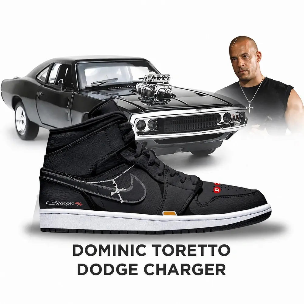 Dominic Toreeto Dodge Charger Fast and Furious New Edition High Top Shoes