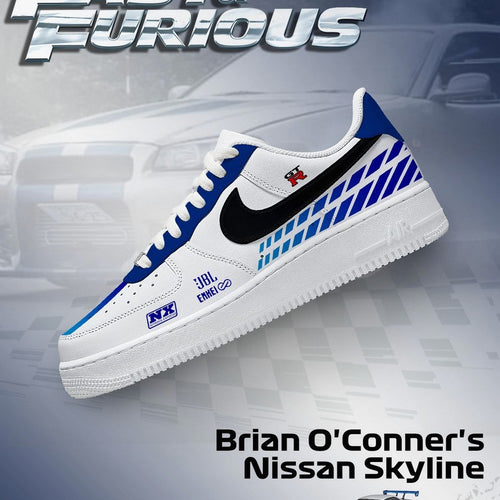 Brian O'Conner's Skyline Fast and Furious AF1 Shoes