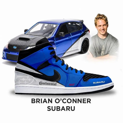 Brian O'conner Subaru Fast and Furious New Edition High Top Shoes