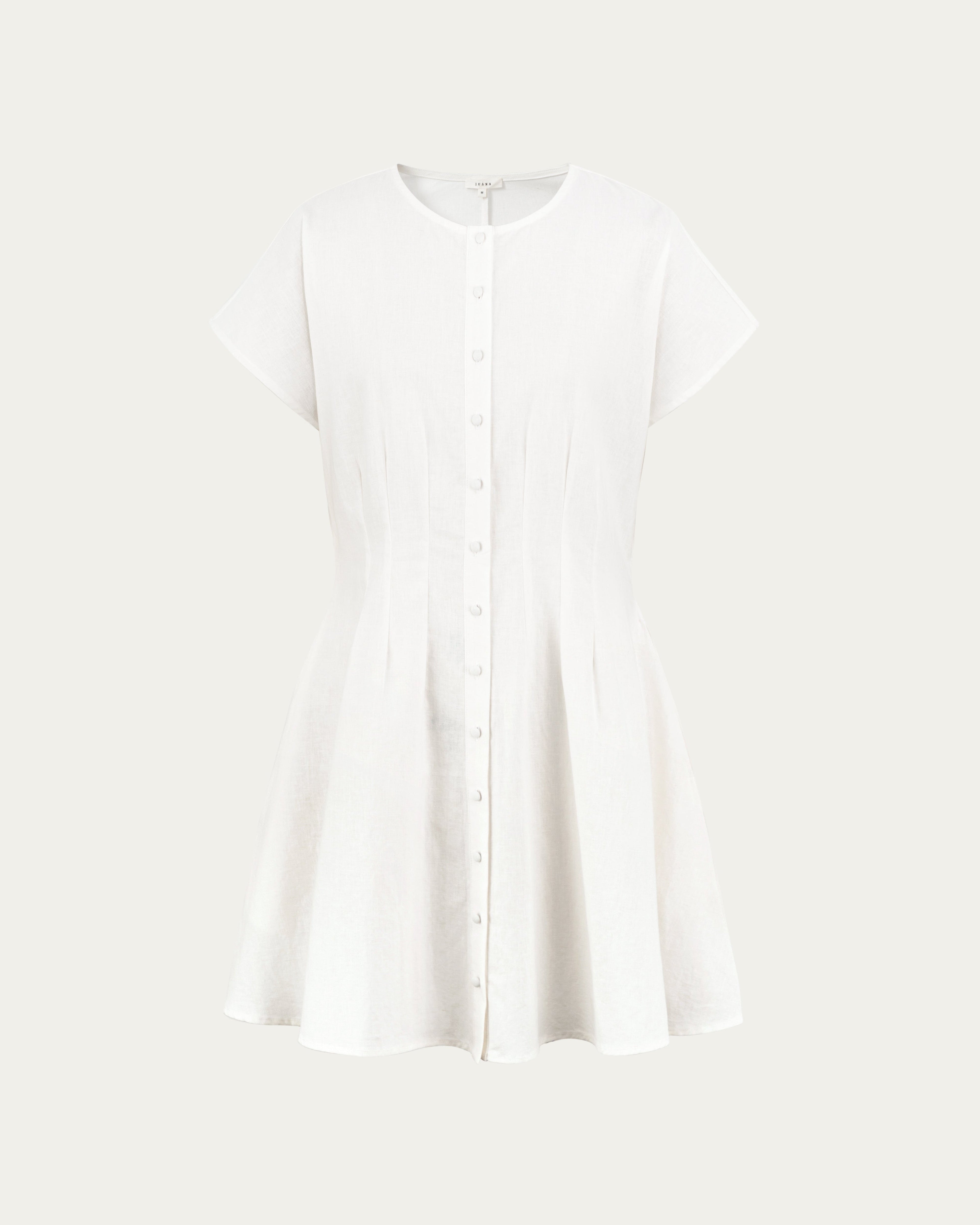 Elodie Pleat-Front Shirt Dress