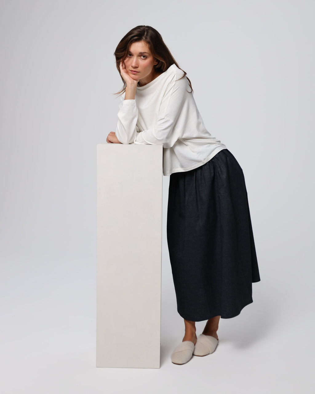 Marisol Hemp Blend Maxi Skirt