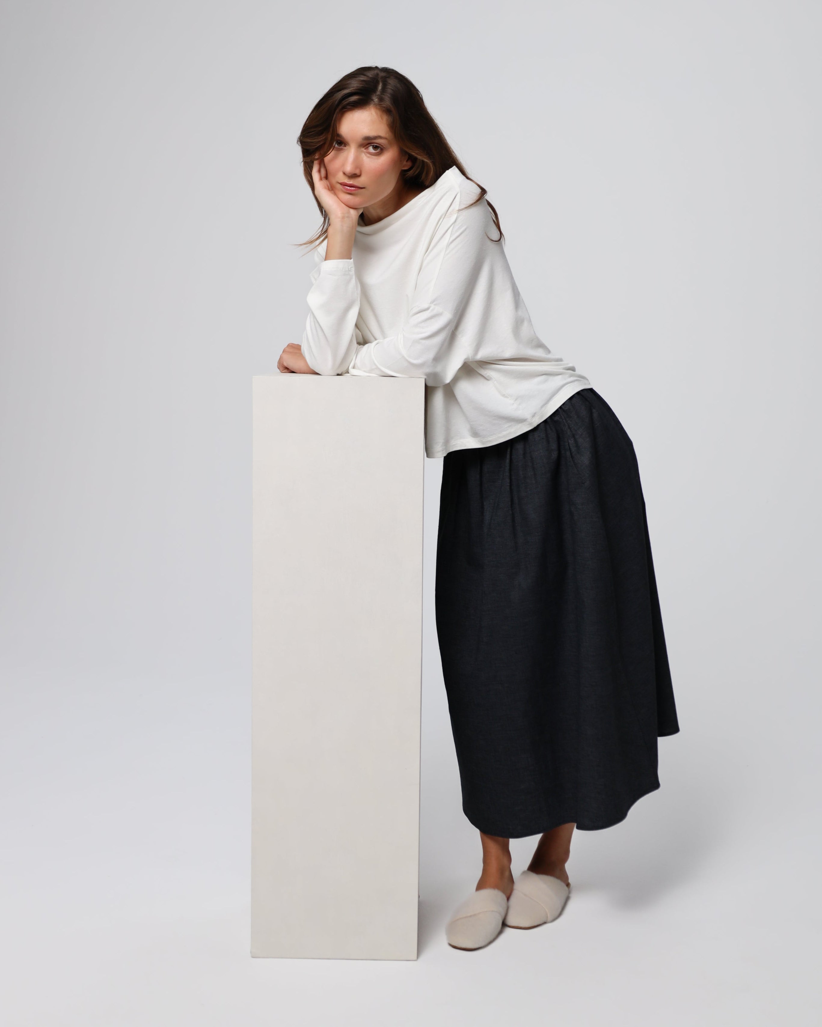 Marisol Hemp Blend Maxi Skirt