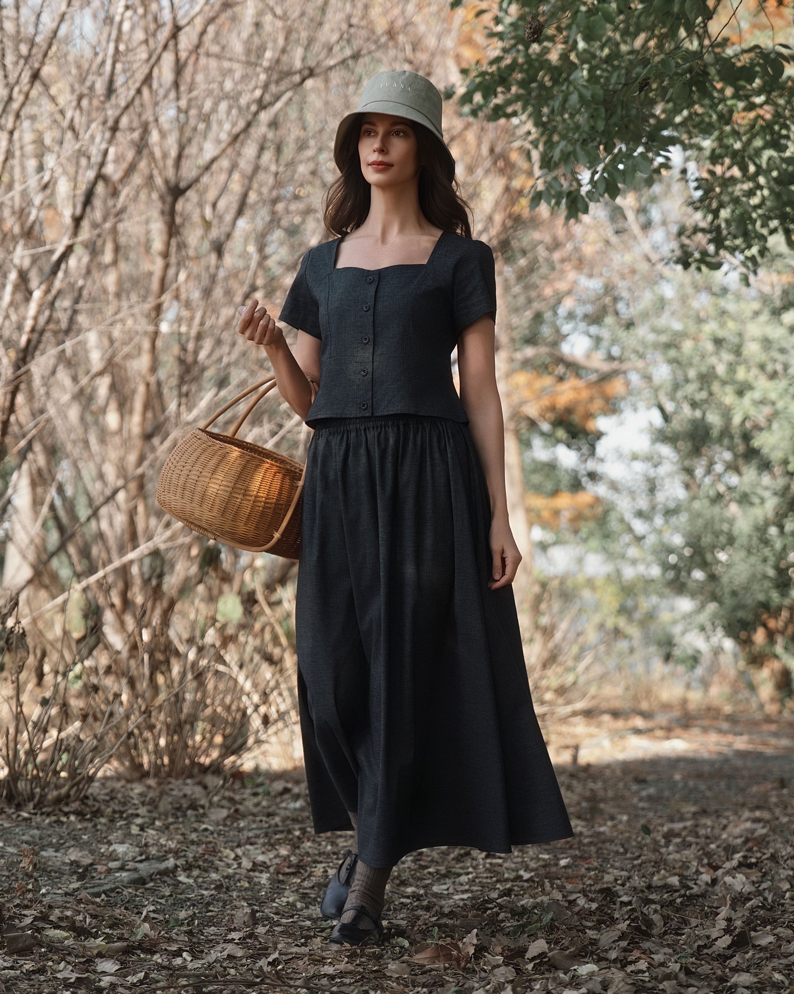 Marisol Hemp Blend Maxi Skirt