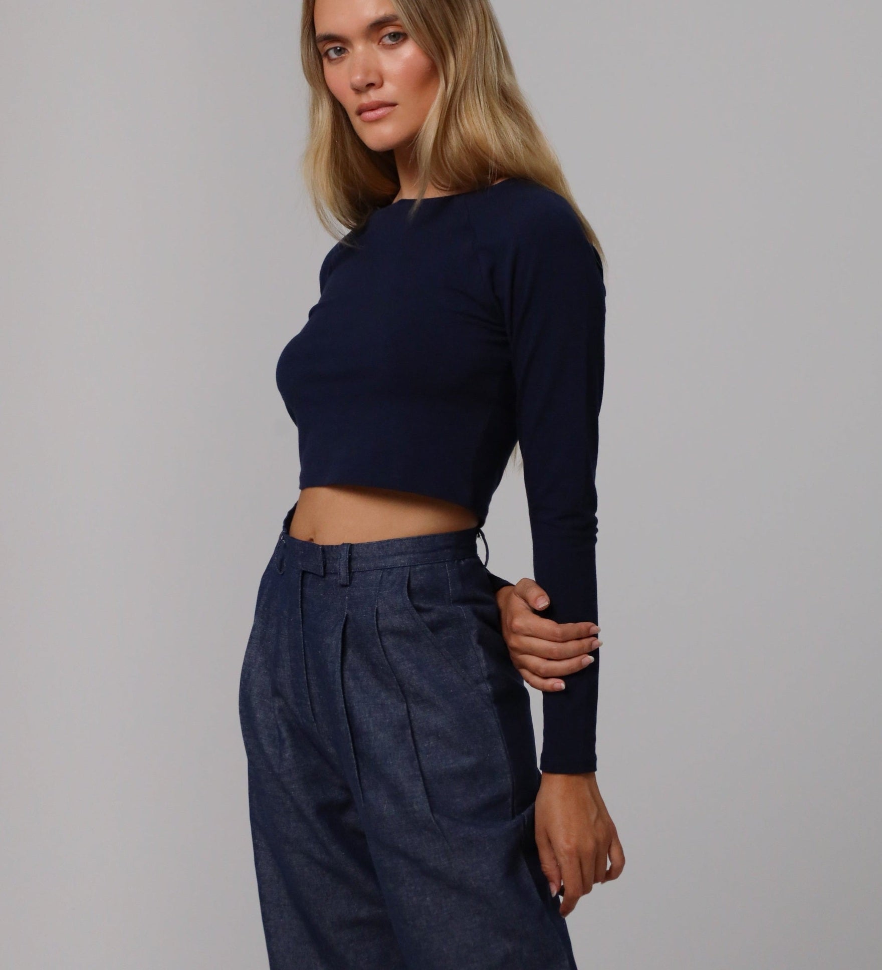 Maren Basics Cropped Raglan Tee