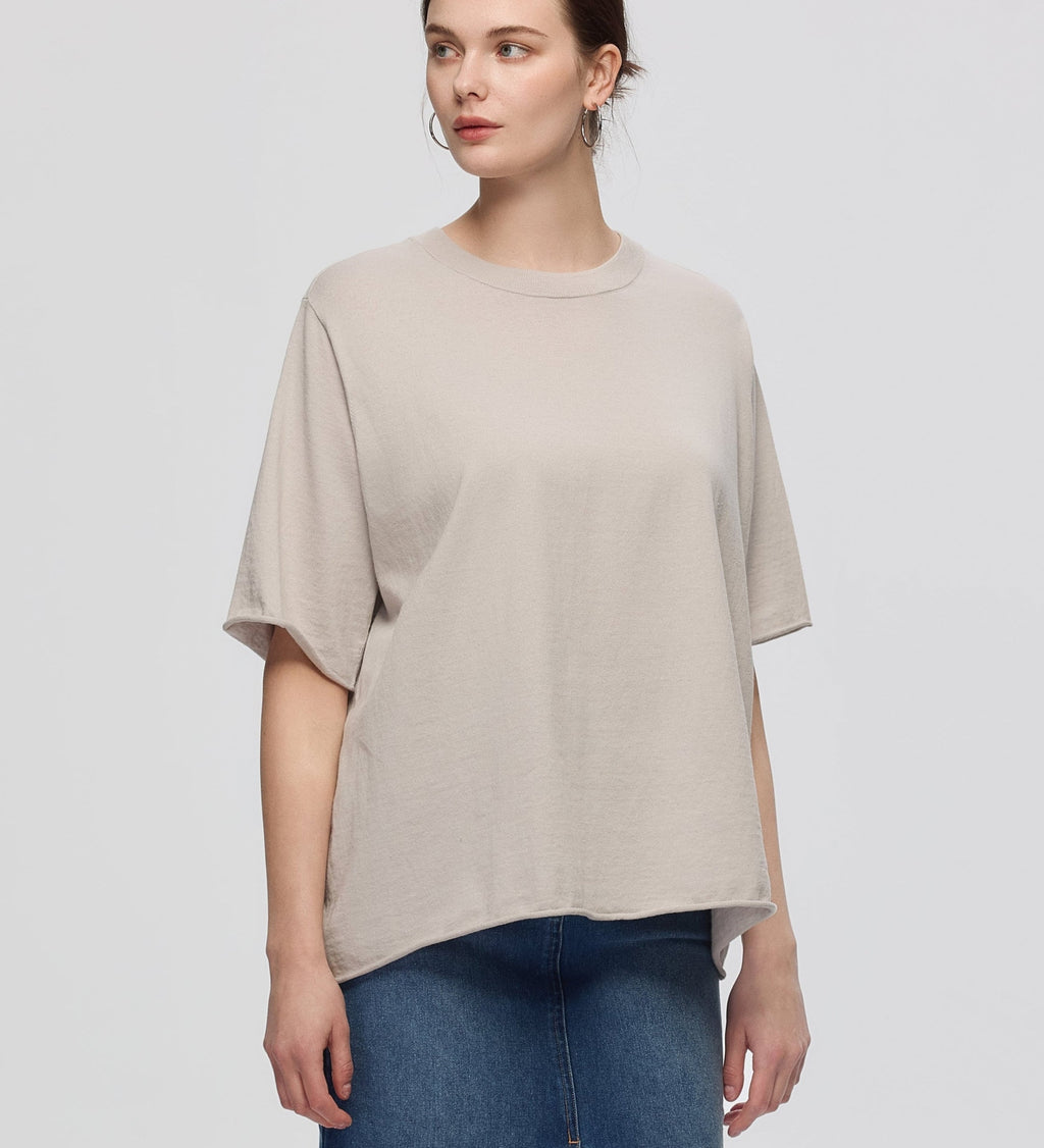 Juno Basics Sweater Knit Tee
