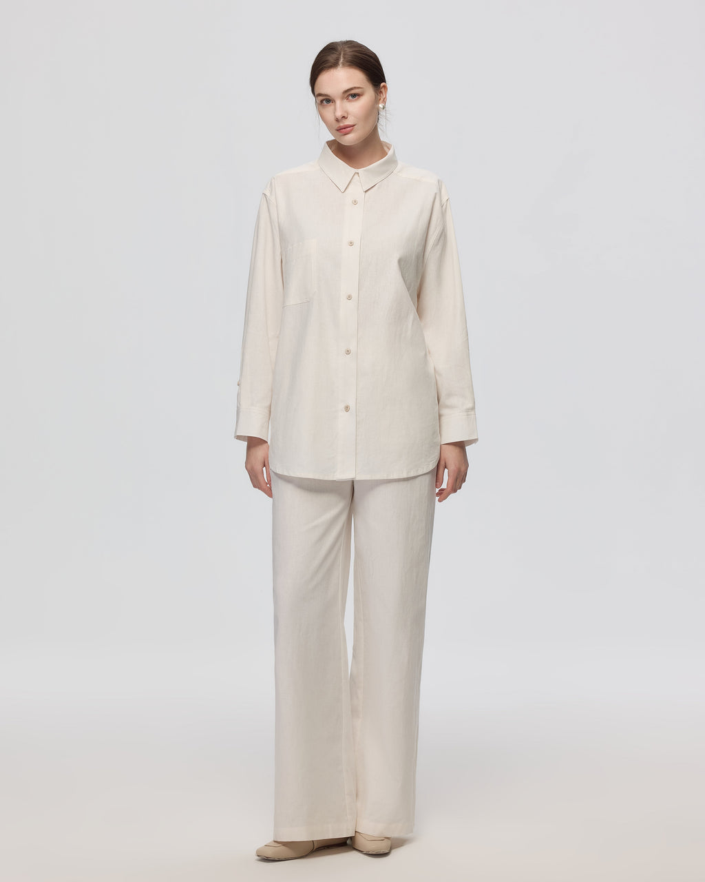 Rowan Undyed High-Waist Pull-On Pants