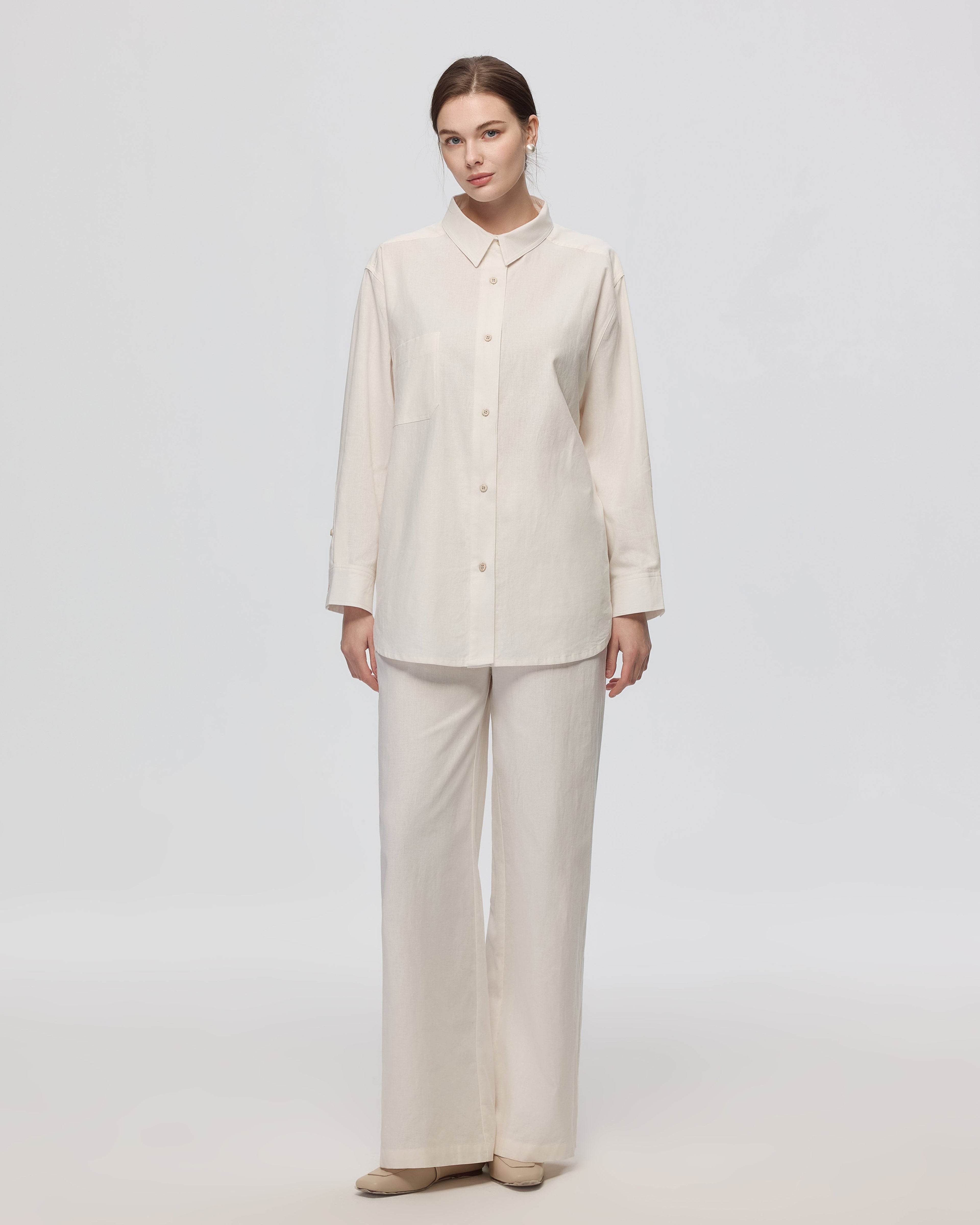 Rowan Undyed High-Waist Pull-On Pants