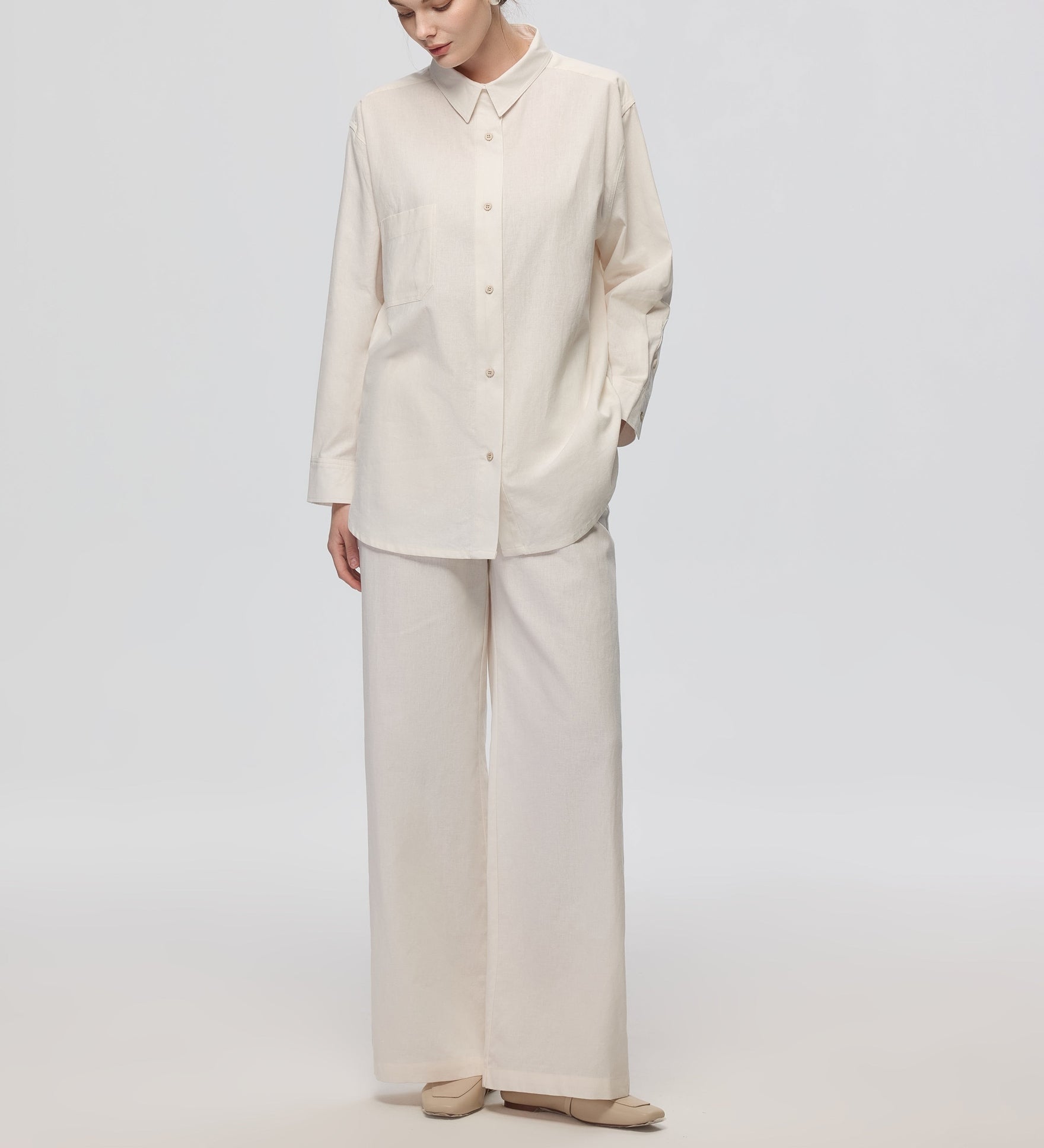 Rowan Undyed High-Waist Pull-On Pants