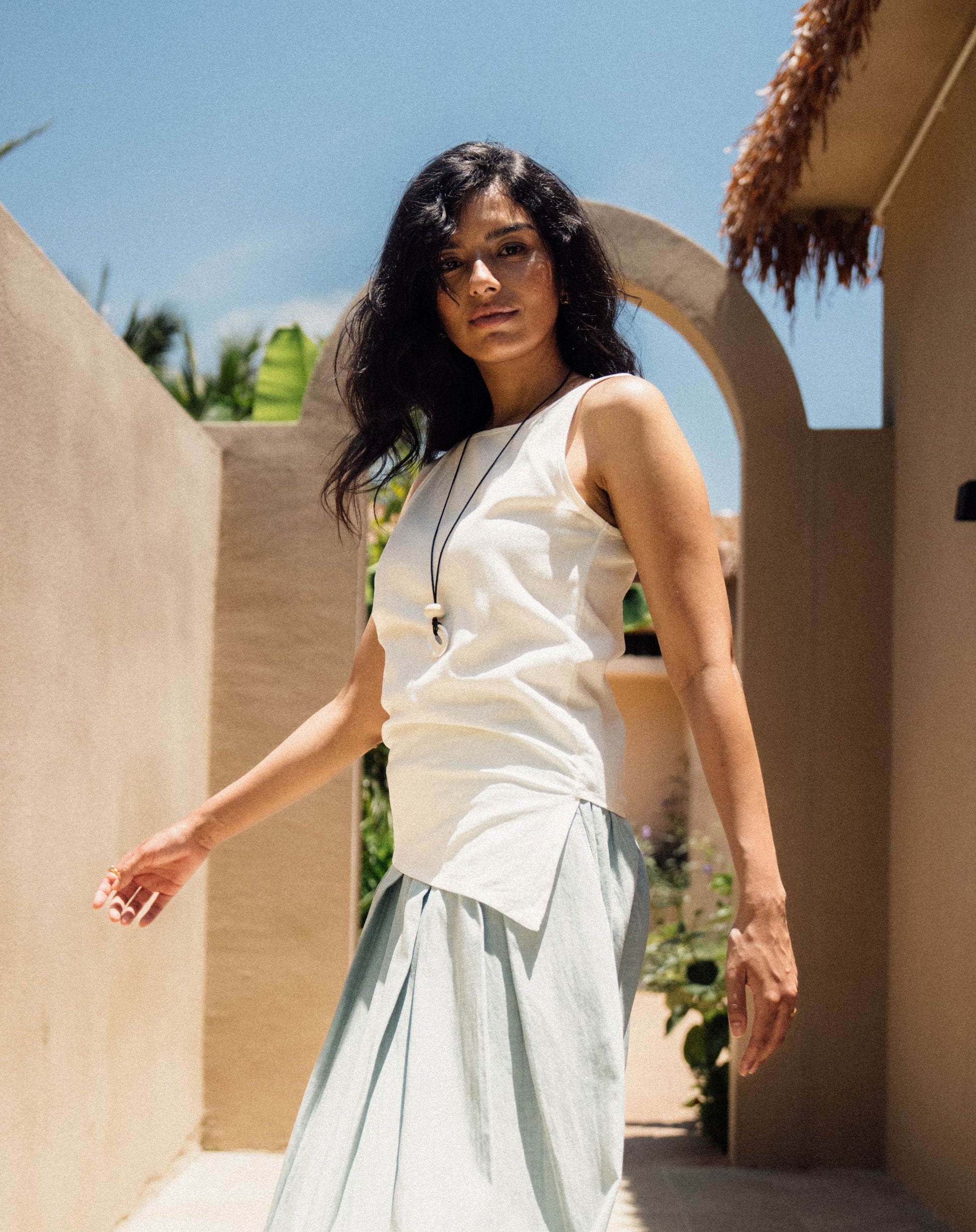 Poppy Pleat-Front Tank