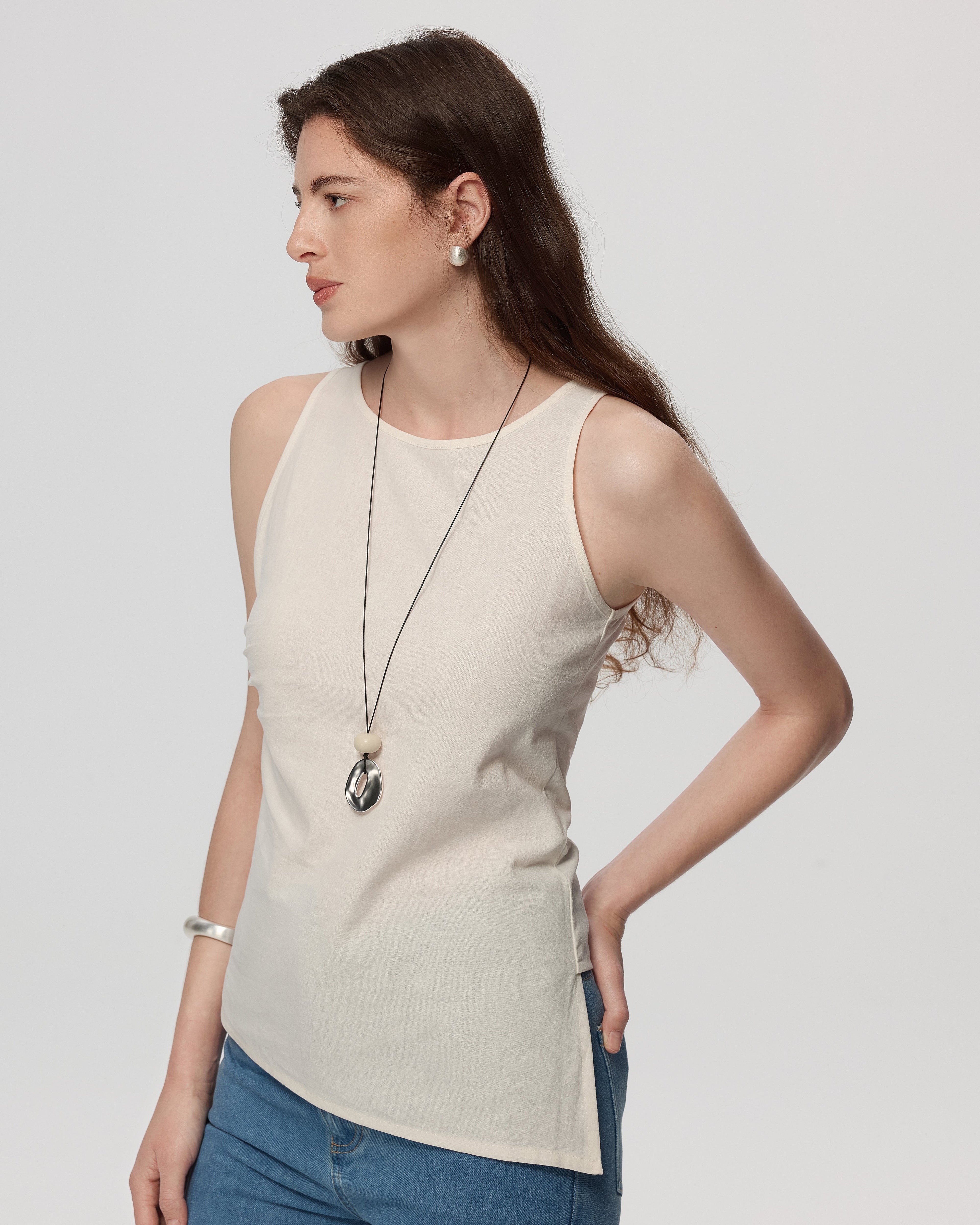 Poppy Pleat-Front Tank