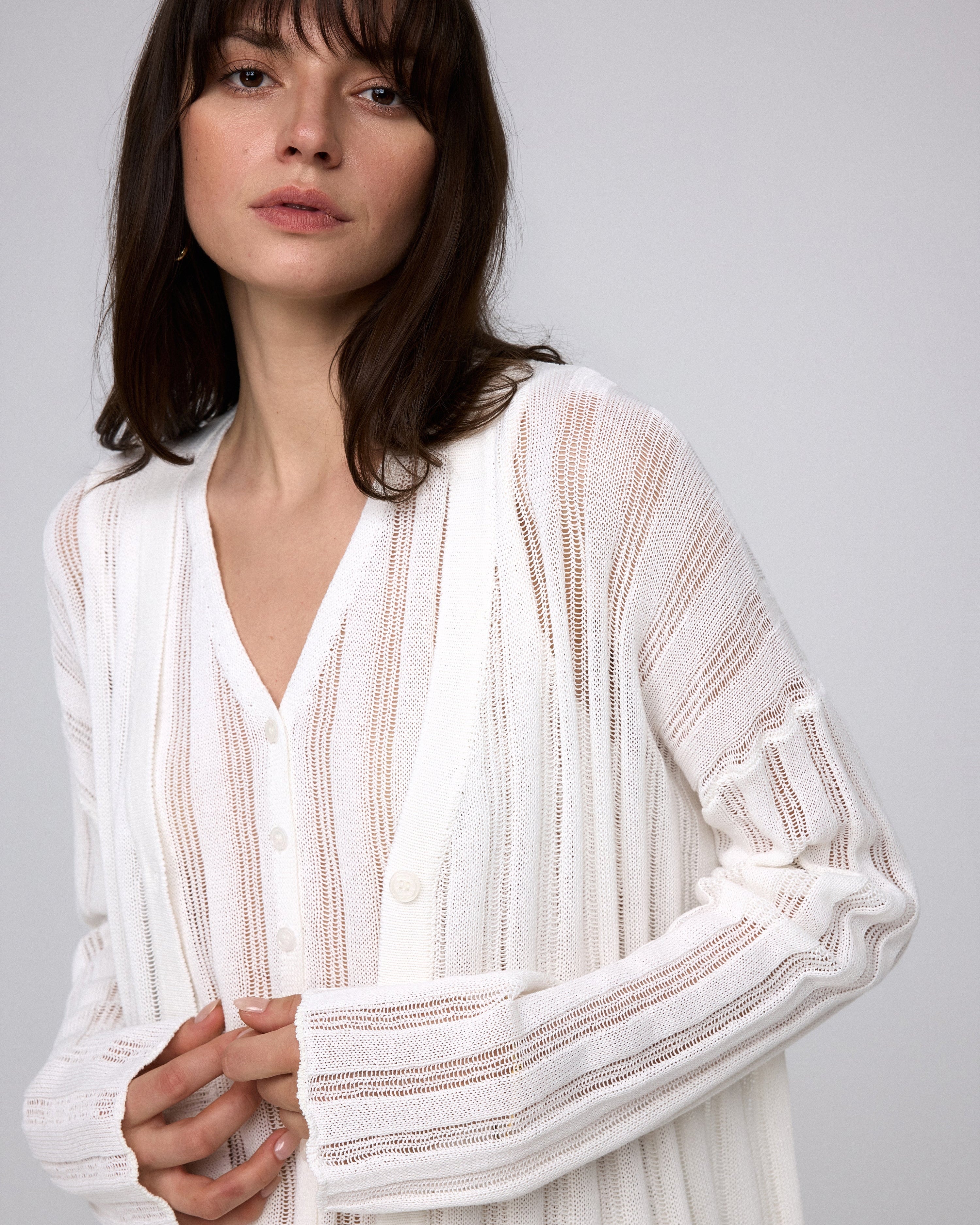 Lark Loose-Knit Striped Cardigan